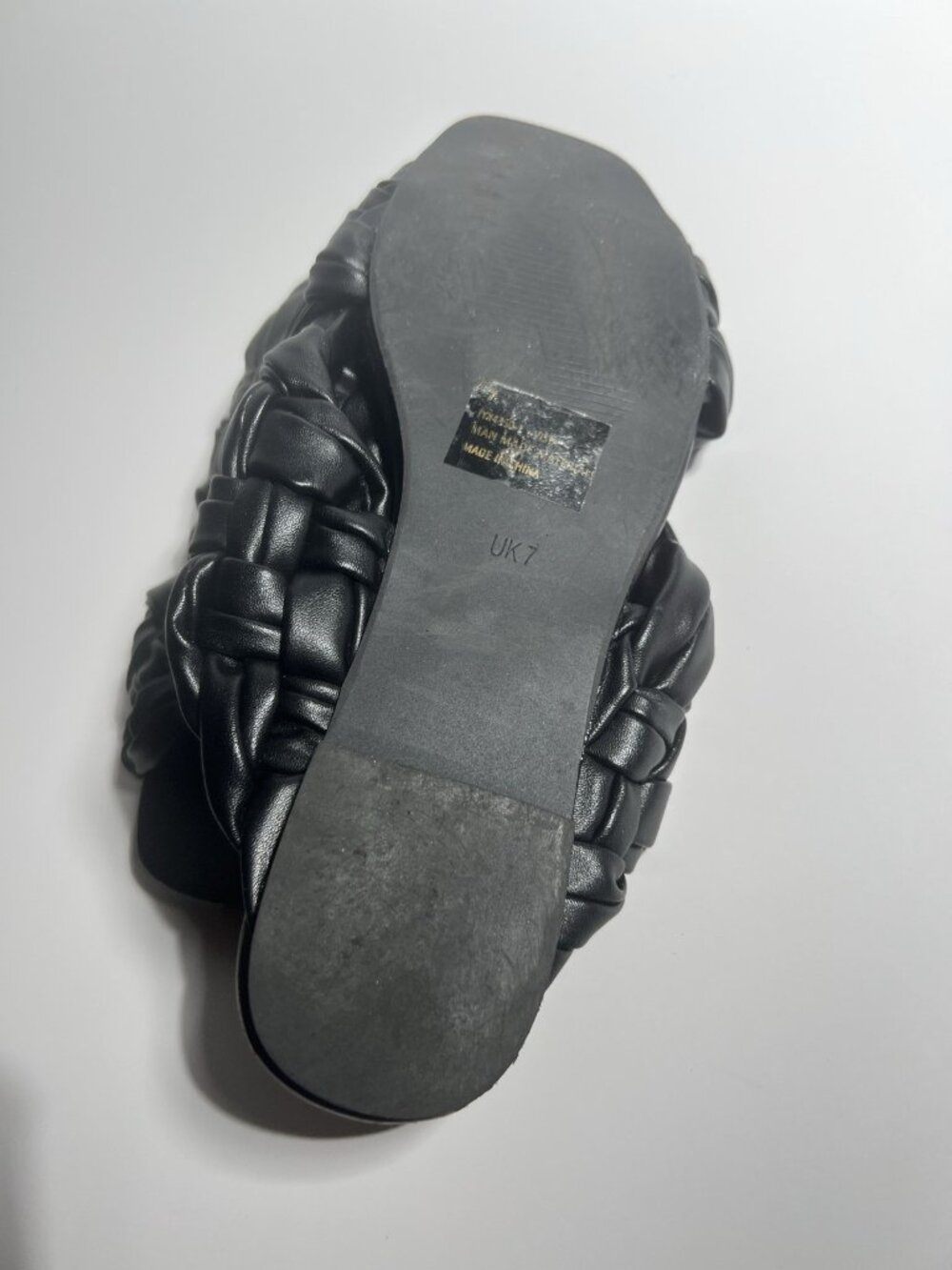 EGO Braided Slide Sandals Black Women’s UK 7 US 9 - Picture 5 of 10